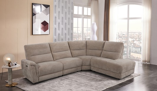 Cozy Toast Single Power Recline Sectional 